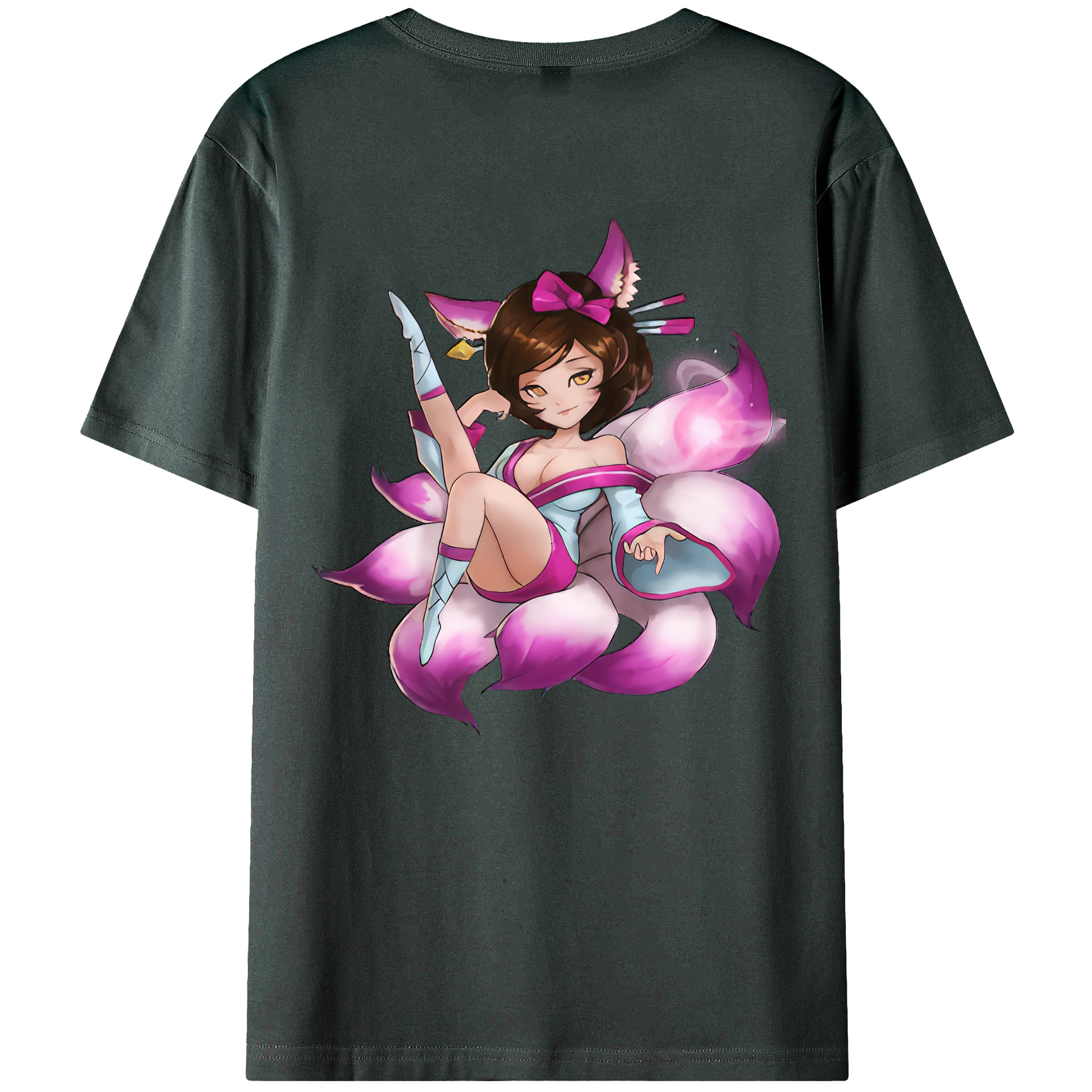 （画像用） リーグ・オブ・レジェンド League of Legends LOL 綿100％ メンズ半袖Tシャツ（バックプリント） 通気性